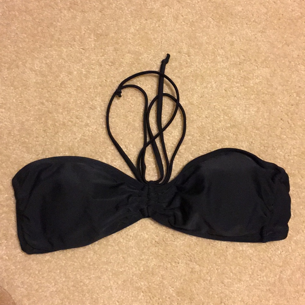 Old Navy black bandeau bikini top